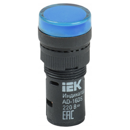 Лампа AD-16DS LED-матрица d16 мм синяя 230В AC, IEK (BLS10-ADDS-230-K07-16) фото