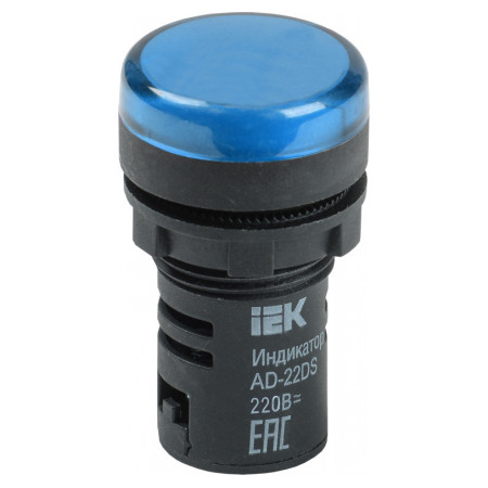 Лампа AD-22DS LED-матриця d22 мм синя 230В AC, IEK (BLS10-ADDS-230-K07) фото