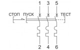 Пускач ручний кнопковий ПРК64-25 In=25A Ir=16-25A Ue=660B, IEK зображення 3 (схема)