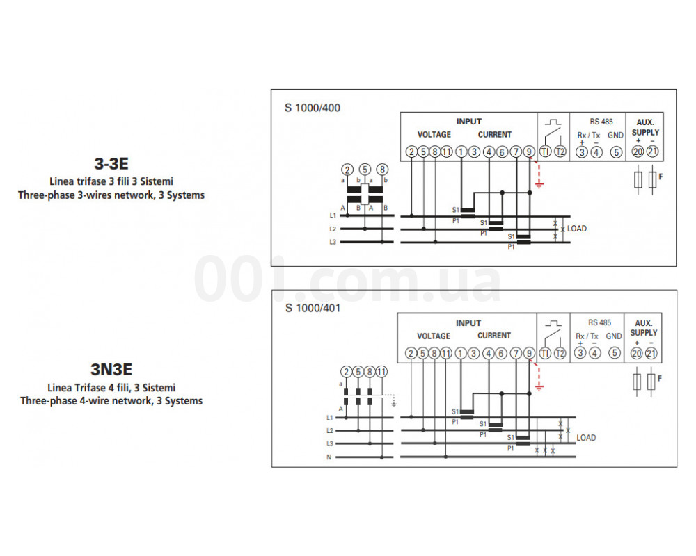 Аналізатор параметрів мережі Nemo 96HDLe IMP+RS485 Aux 80-265V/AC