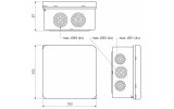 Коробка для наружного монтажа с крышкой 103×103×57 мм светло-серая IP65, KOPOS изображение 2 (габаритные размеры)