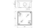 Коробка для наружного монтажа с крышкой 95×95×50 мм светло-серая IP54, KOPOS изображение 3 (габаритные размеры)