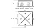 Коробка для наружного монтажа с крышкой 110×110×52 мм светло-серая IP54, KOPOS изображение 2 (габаритные размеры)