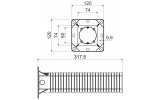 Коробка электромонтажная приборная полипропиленовая для термоизолированных стен удлиненная 120×120×300 мм, KOPOS изображение 2 (габаритные размеры)
