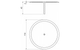 Крышка ПВХ ∅114×2 мм к коробке КО 97/5, KOPOS изображение 3 (габаритные размеры)