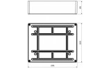 Коробка розподільча ПВХ для твердих стін з кришкою 255×205×68 мм сіра, KOPOS зображення 2 (габаритні розміри)