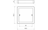 Рамка надставная ПВХ 80,5×80,5×12мм к коробкам серии LK...R, KOPOS изображение 2 (габаритные размеры)