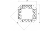 Колодка клеммная четырехсторонняя 12×4 мм² полиамидная черная, KOPOS изображение 2 (габаритные размеры)