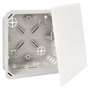 Коробка розподільча ПВХ для твердих стін з кришкою 128×128×66 мм сіра, KOPOS міні-фото