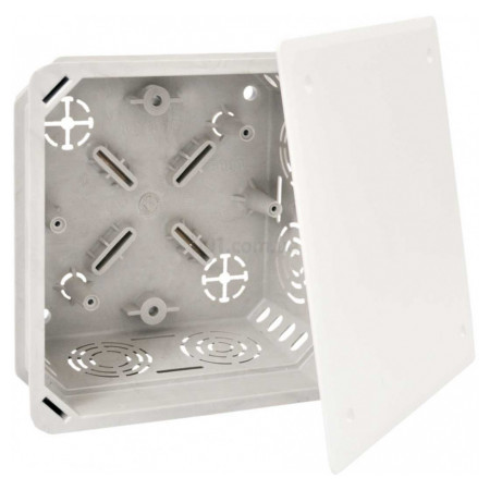 Коробка распределительная ПВХ для твердых стен с крышкой 128×128×66 мм серая, KOPOS (KO 100 E_KA) фото