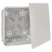 Коробка розподільча ПВХ для твердих стін з кришкою 150×150×77 мм сіра, KOPOS міні-фото