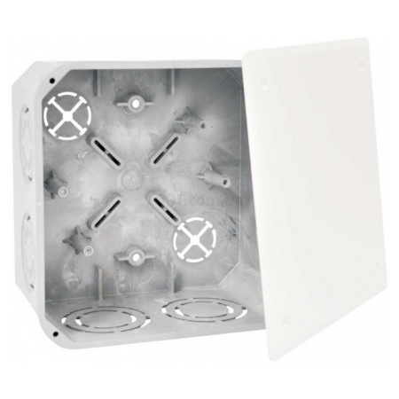 Коробка розподільча ПВХ для твердих стін з кришкою 132×132×66 мм сіра, KOPOS (KO 125_KA) фото