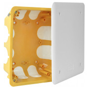 Коробка распределительная ПВХ для полых стен с крышкой и эластичными вводами 193×153×72 мм желтая, KOPOS мини-фото
