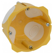Коробка приборная ПВХ для полых стен с эластичными вводами ∅68×40 мм желтая, KOPOS мини-фото