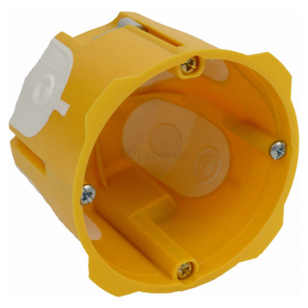Коробка універсальна ПВХ для порожнистих стін з еластичними вводами ∅68×60 мм жовта, KOPOS (KPRL 64-60/LD_NA) фото