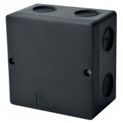 Коробка для наружного монтажа с антивандальной крышкой 101×101×63 мм черная IP66, KOPOS мини-фото