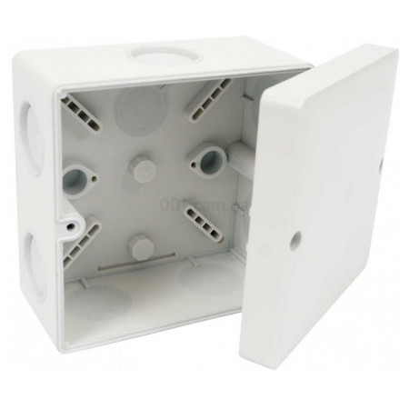 Коробка для наружного монтажа с антивандальной крышкой 101×101×63 мм светло-серая IP66, KOPOS (KSK 100_KA) фото