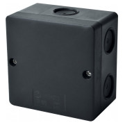 Коробка для наружного монтажа с антивандальной крышкой 81×81×54 мм черная IP66, KOPOS мини-фото