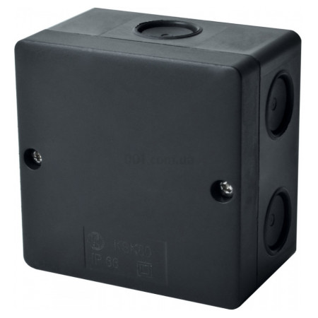 Коробка для наружного монтажа с антивандальной крышкой 81×81×54 мм черная IP66, KOPOS (KSK 80_FA) фото