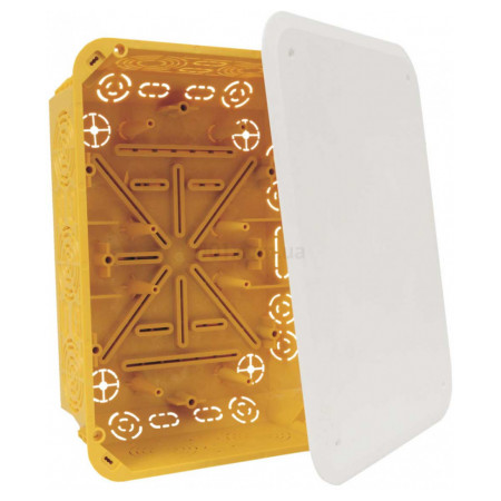 Коробка розподільча ПВХ для порожнистих стін з кришкою 233×175×78 мм жовта, KOPOS (KT 250/L_NB) фото