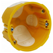 Коробка універсальна ПВХ для порожнистих стін з еластичними вводами ∅73×45 мм жовта, KOPOS міні-фото
