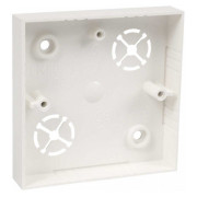 Коробка приладова ПВХ 82×82×16 мм для кабельних каналів біла, KOPOS міні-фото
