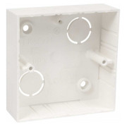 Коробка приладова ПВХ 82×82×28 мм для кабельних каналів біла, KOPOS міні-фото