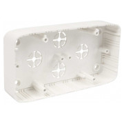 Коробка приладова ПВХ подвійна 151×80×28 мм для кабельних каналів біла, KOPOS міні-фото