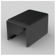 Соединитель ПВХ к кабельным каналам LHD 20×20 мм черный (стойкий к УФ), KOPOS мини-фото