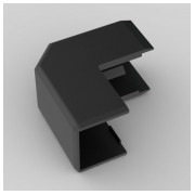 Угол внешний ПВХ к кабельным каналам LHD 20×20 мм черный (стойкий к УФ), KOPOS мини-фото