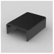 Заглушка ПВХ к кабельным каналам LHD 40×20 мм черная (стойкая к УФ), KOPOS мини-фото