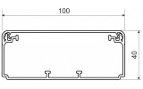 Кабельный канал ПВХ 100×40 мм EKD белый, KOPOS изображение 2 (габаритные размеры)