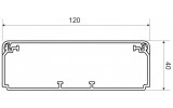 Кабельний канал ПВХ 120×40 мм EKD білий, KOPOS зображення 2 (габаритні розміри)