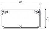 Кабельний канал ПВХ 80×40 мм EKD білий, KOPOS зображення 2 (габаритні розміри)