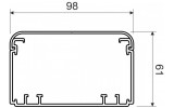 Кабельний канал ПВХ 100×60 мм EKE білий, KOPOS зображення 5 (габаритні розміри)