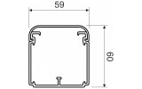 Кабельний канал ПВХ 60×60 мм EKE білий, KOPOS зображення 5 (габаритні розміри)