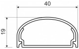 Кабельный канал ПВХ 19×40 мм LE (Элегант) белый, KOPOS изображение 5 (габаритные размеры)