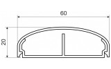 Кабельный канал ПВХ 20×60 мм LE (Элегант) белый, KOPOS изображение 5 (габаритные размеры)
