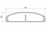 Кабельный канал ПВХ 20×80 мм LE (Элегант) белый, KOPOS изображение 5 (габаритные размеры)