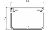 Кабельный канал ПВХ 60×40 мм LHD черный (стойкий к УФ), KOPOS изображение 2 (габаритные размеры)