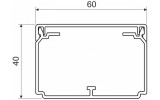 Кабельный канал ПВХ 60×40 мм LH белый, KOPOS изображение 2 (габаритные размеры)
