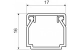 Кабельный канал ПВХ 17×17 мм LHD белый, KOPOS изображение 2 (габаритные размеры)
