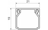Кабельный канал ПВХ 20×20 мм LHD белый, KOPOS изображение 2 (габаритные размеры)