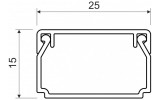 Кабельний канал ПВХ 25×15 мм LHD білий, KOPOS зображення 2 (габаритні розміри)