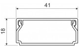 Кабельный канал ПВХ 40×20 мм LHD белый, KOPOS изображение 2 (габаритные размеры)