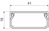 Кабельный канал ПВХ 40×20 мм LHD темное дерево, KOPOS изображение 2 (габаритные размеры)