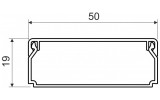 Кабельный канал ПВХ 50×20 мм LHD белый, KOPOS изображение 2 (габаритные размеры)