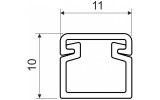 Кабельний канал ПВХ 11×10 мм LV білий, KOPOS зображення 2 (габаритні розміри)
