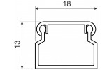 Кабельний канал ПВХ 18×13 мм LV білий, KOPOS зображення 2 (габаритні розміри)