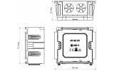Коробка приборная к кабельным каналам PK 110X65 D, PK 130X65 D, PK 170X65 D белая, KOPOS изображение 2 (габаритные размеры)